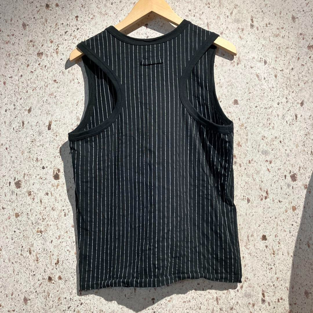 JPG Vintage 90s Jean Paul GAULTIER Striped Tank Top Sleeveless Black Used
