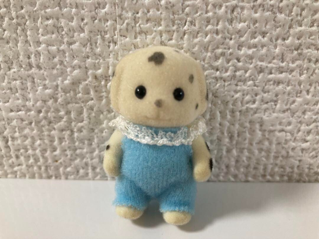 Sylvanian Families Dalmatian Baby Doll Discontinued Blue Rare