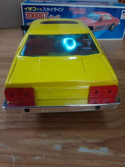 Nissan Skyline 2000 GT Turbo Ichiko Tin Miniature Car Showa Retro