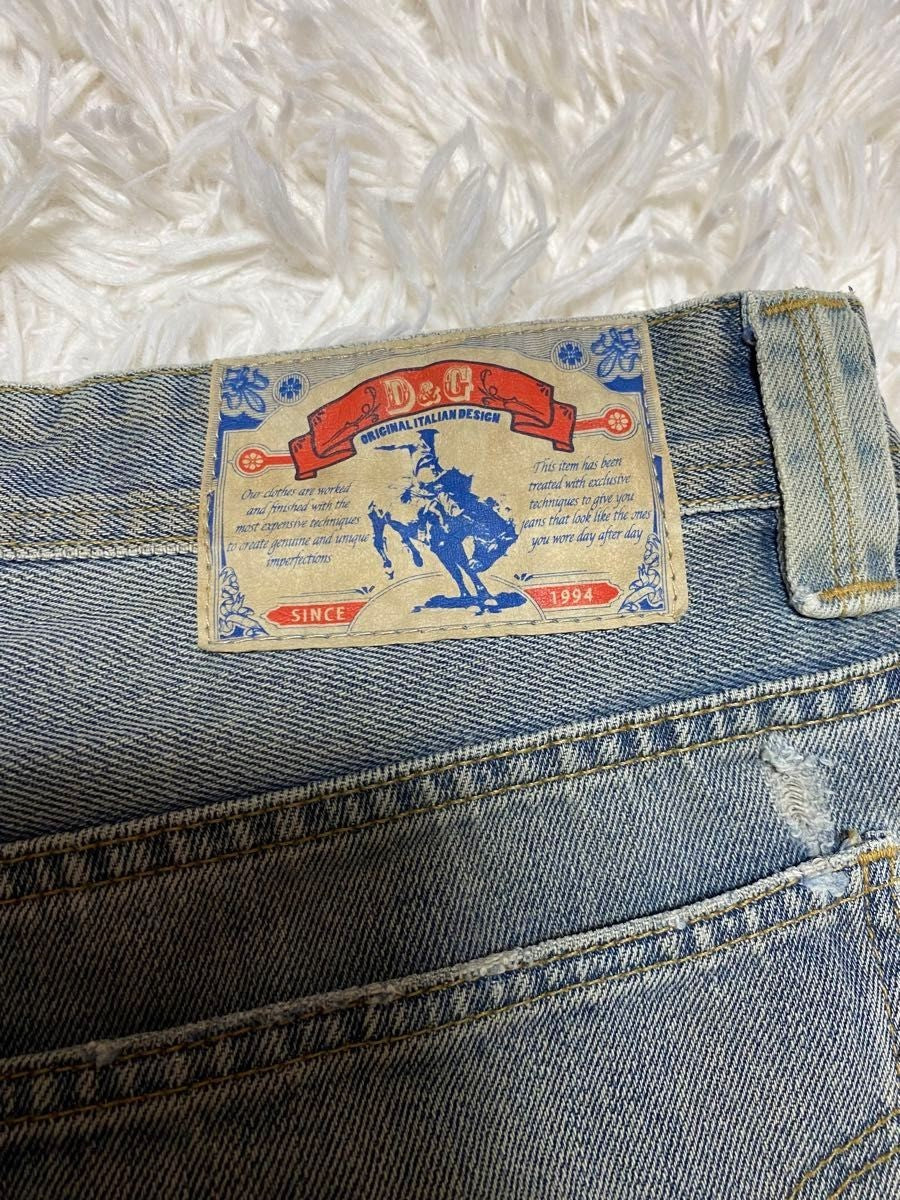 DOLCE&GABBANA Mens Vintage Distressed Denim Jeans Size 32 Italy Designer