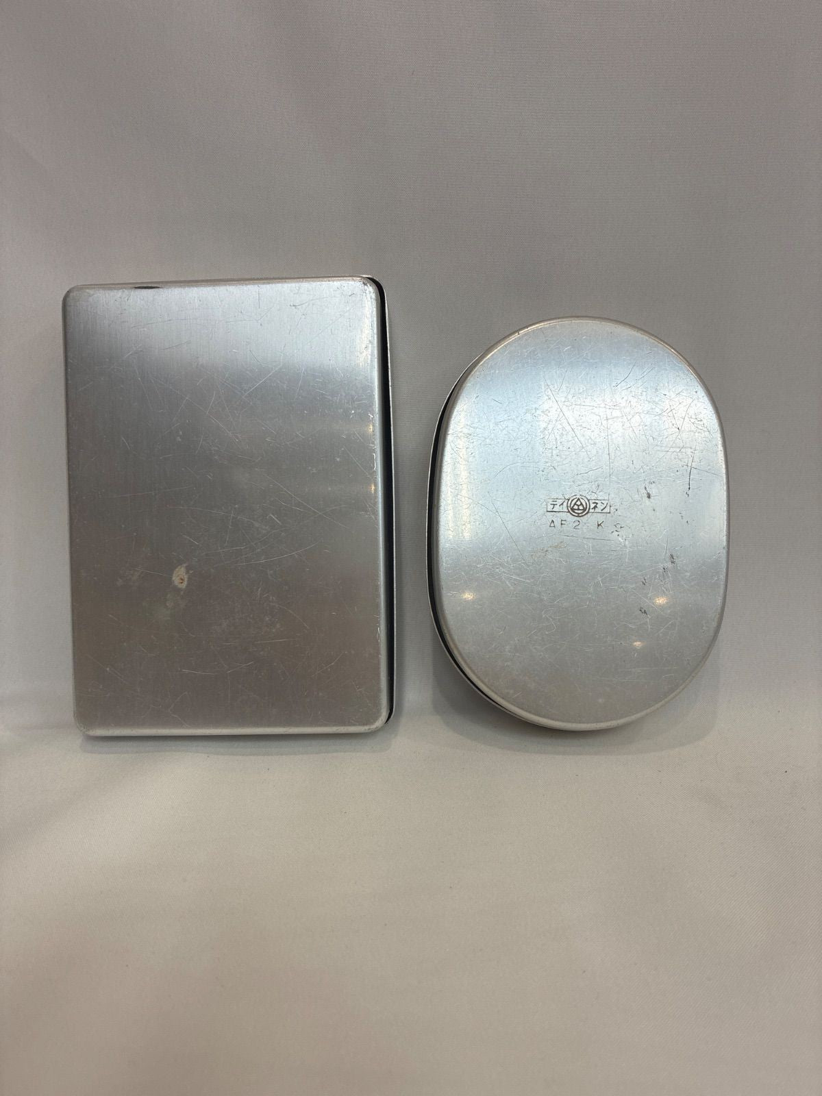 Showa Retro Aluminum Lunch Box Set of 2