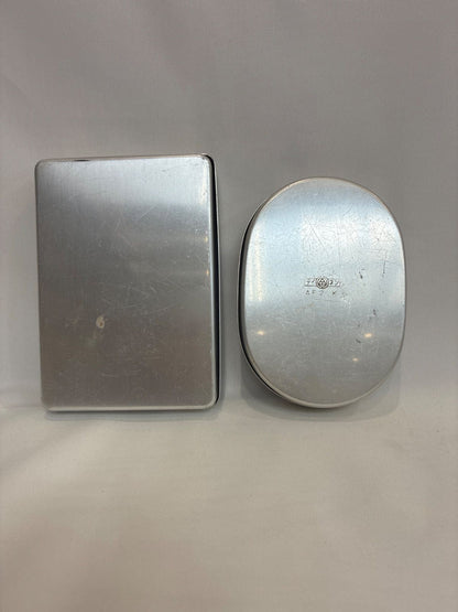Showa Retro Aluminum Lunch Box Set of 2