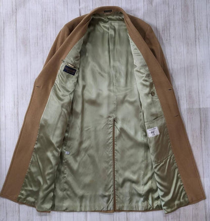 80s Polo Ralph Lauren Vintage Polo Coat Camel Hair Blend Long Coat 42L Men's