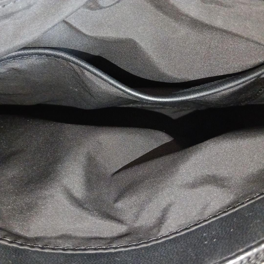 DIESEL Embossed Logo Black Leather Shoulder Bag Monogram Handbag Excellent Cond