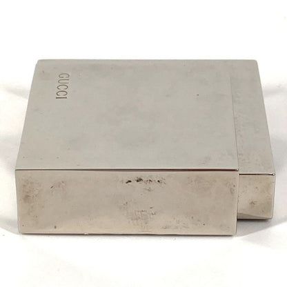 GUCCI REF0840 Logo Travel Watch Watch Interior Table clock SS Silver
