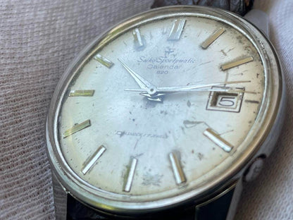 Seiko Sportsmatic Calendar Automatic Men's Watch Vintage Free Shipping