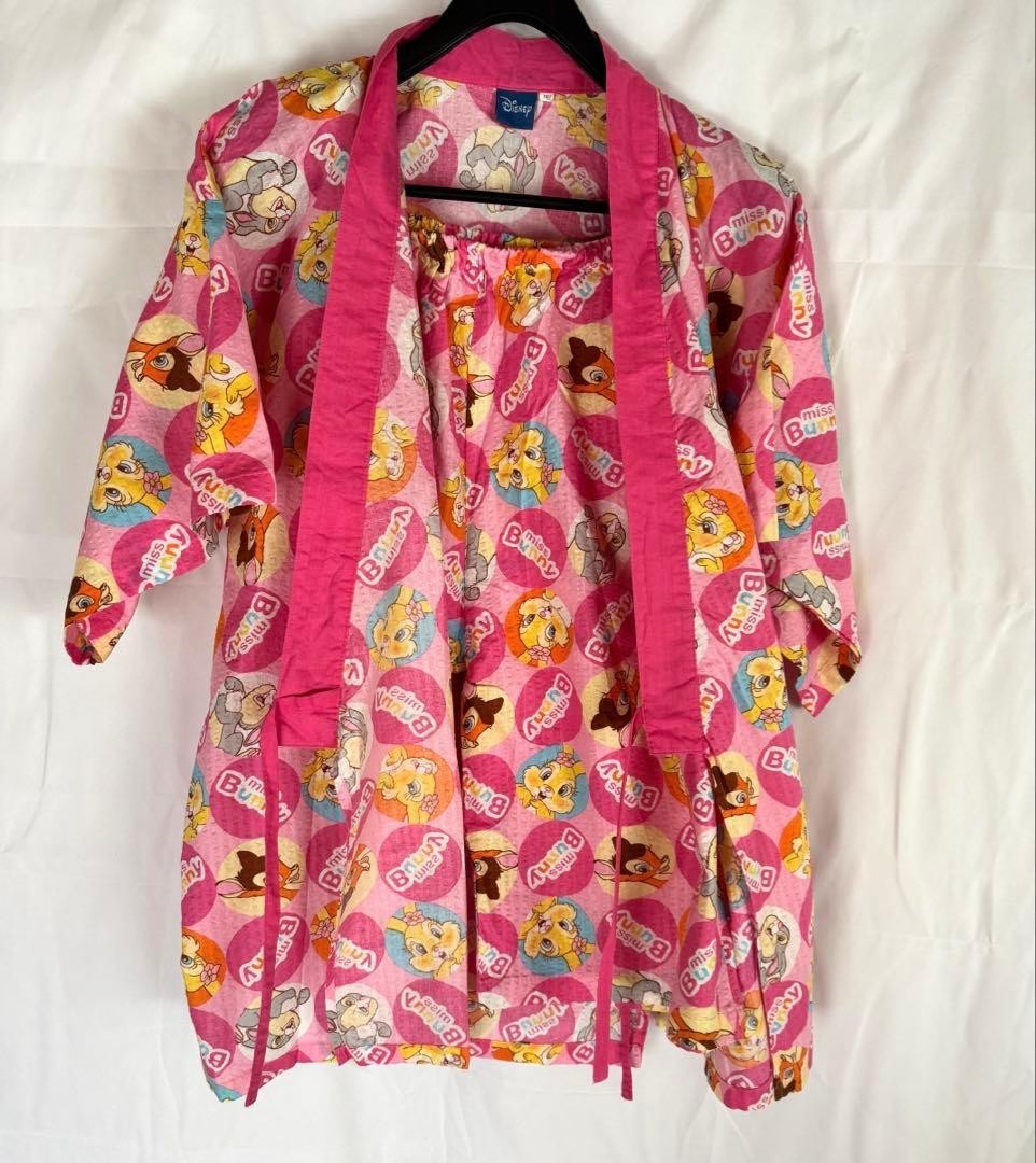 Disney Miss Bunny Yukata Free Size Kimono Good Condition from Japan Rare Cute