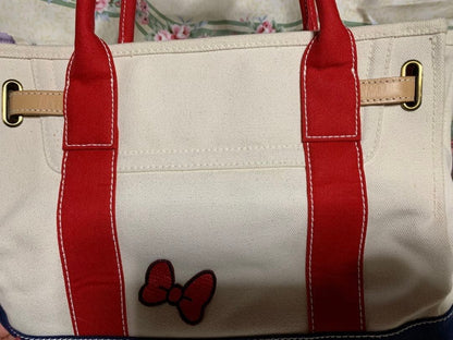 Samantha Thavasa Disney Mickey Canvas Tote Bag Cute Collaboration Used