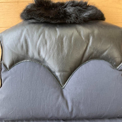 Rocky Mountain Featherbed Down Vest Black Nylon USED from Japan