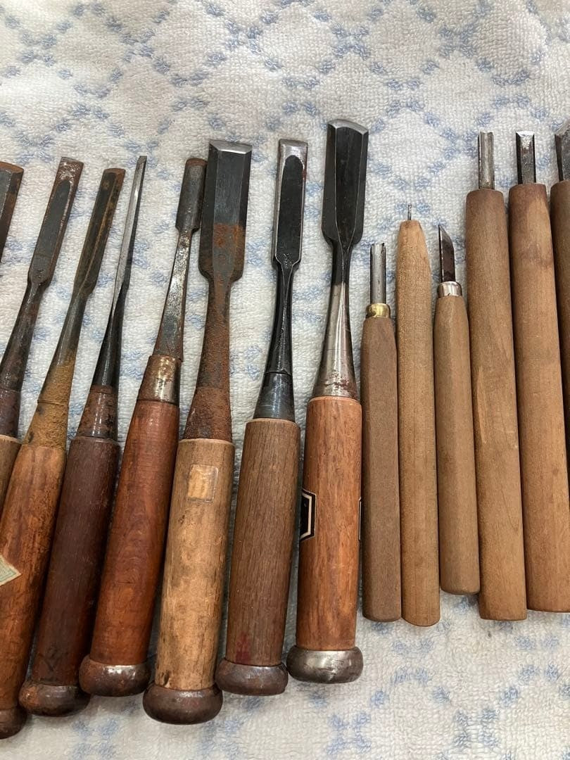 Unknown Brand Gouge Set 22 Pc Woodcarving Tools Hand Tools Bundle Starter Kit