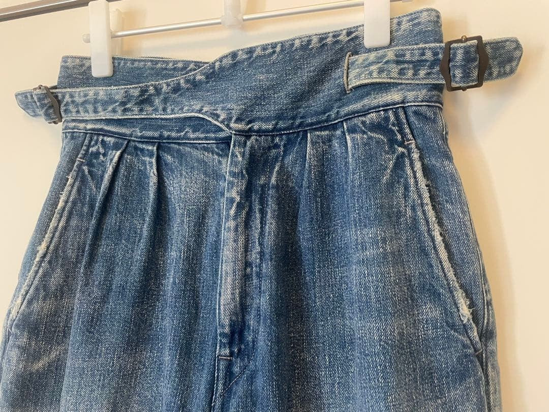 kapital Men's pants denim Jeans Damage processing adjuster belt authentic