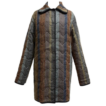 Missoni Women M Reversible Quilted Coat Top Quality Orange Tag Luxury Unique ITA