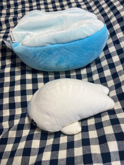 Mamegoma Plush Toy with Carrying Bag Rare San-X Collectible