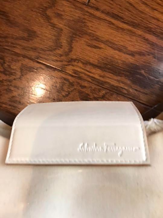 Salvatore Ferragamo Shoulder Bag Vinyl Clear Beige Auth 118213