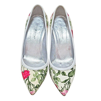 Rare Dolce & Gabbana Floral Pumps Size 36.5 Women's Elegant Heels