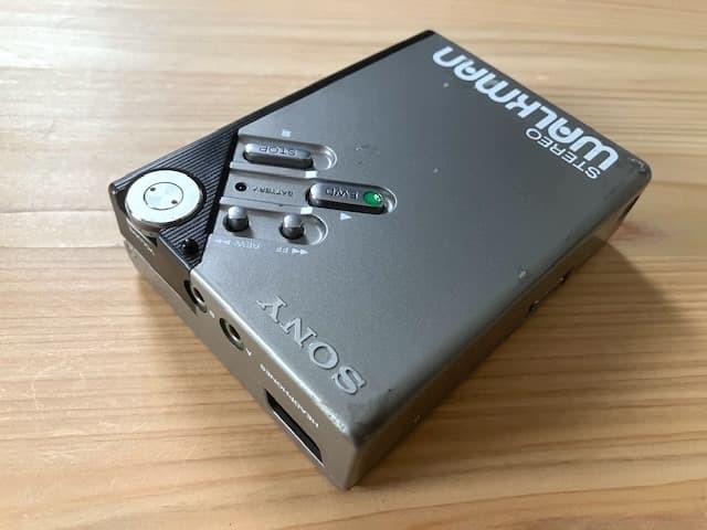 Extremely rare, fully functional, brand new Sony WM-2 silver headphones.
