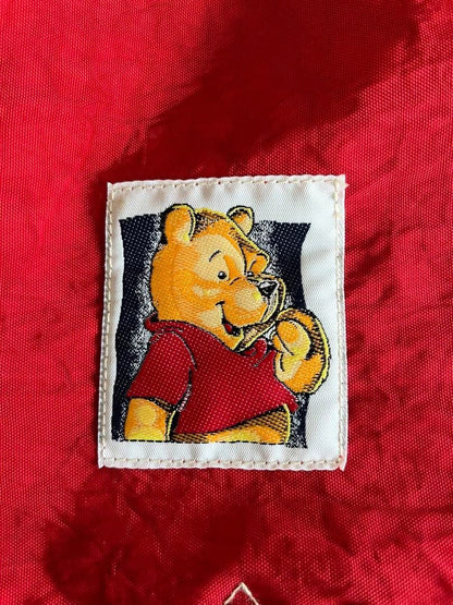 Vintage Pooh Backpack Red 17.7in Cute Retro Collectible Used Japan