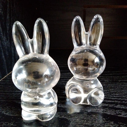Ultra-Rare Vintage Miffy Glass Figurines (2-Piece Set) Paperweights