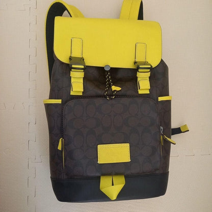 Coach Truck Backpack Colorblock Signature Yellow