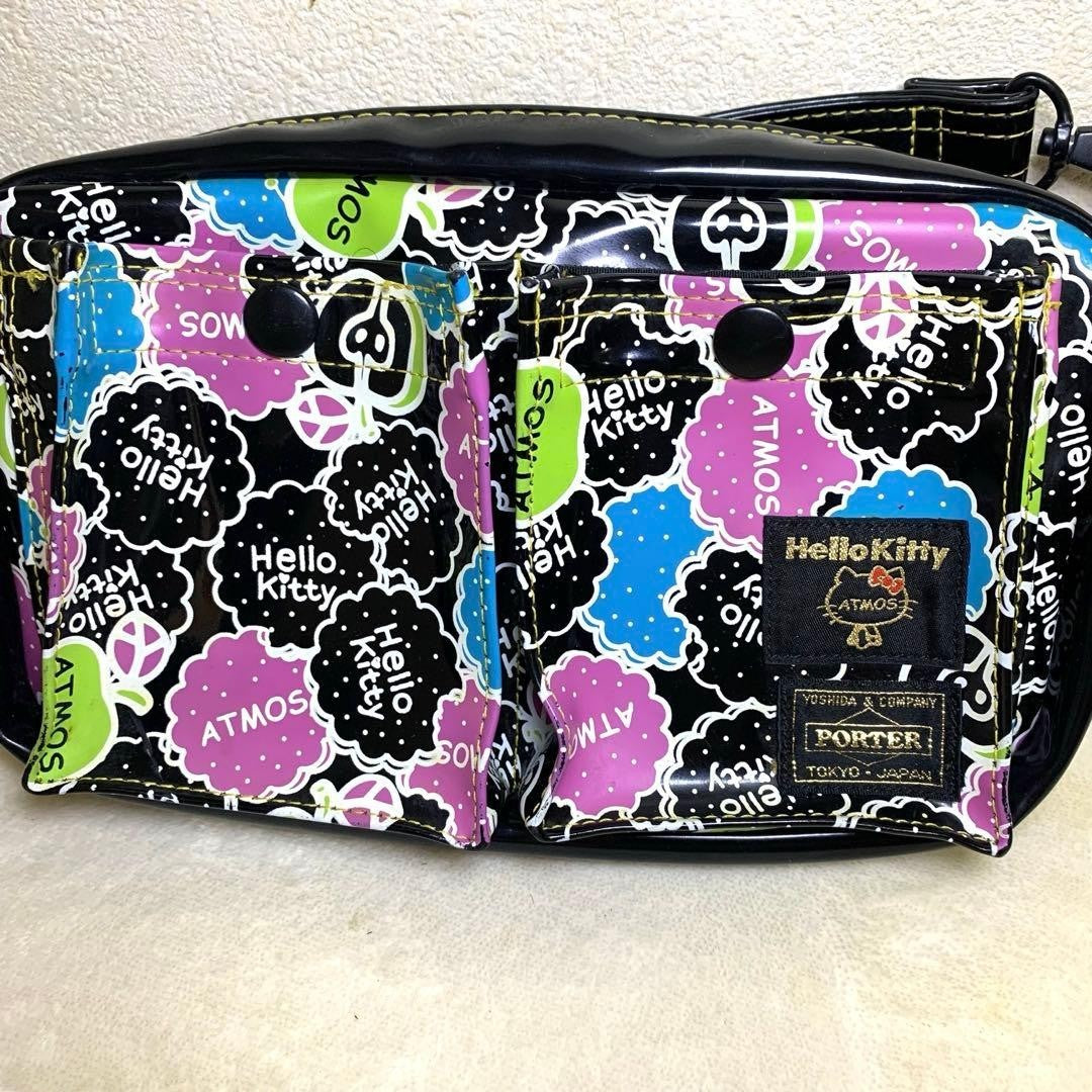 PORTER x Hello Kitty x ATMOS Enamel Shoulder Bag Rare Zipper Strap