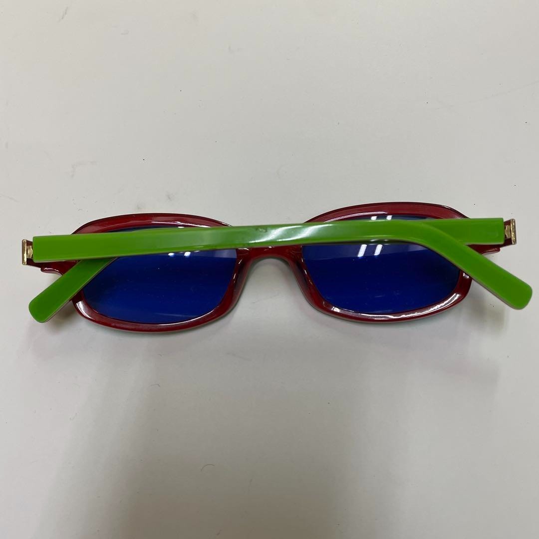 Dolce&Gabbana Men Vintage D&G Sunglasses Green & Red Frame Luxury Sleek Italian