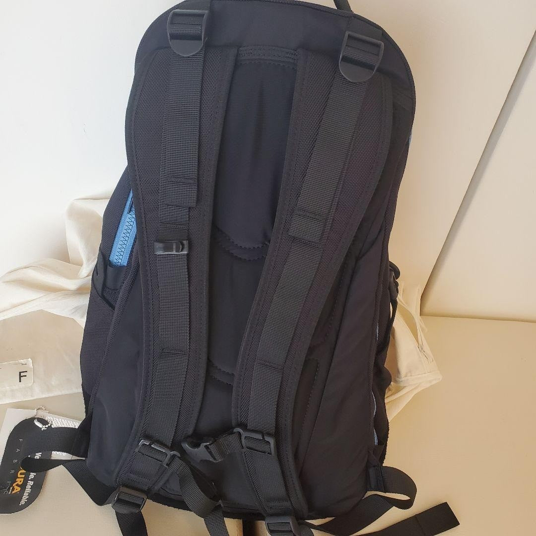 Visvim 20L Backpack Rucksack Black Nylon Suede Blue Zip Bag Rare Japan Used