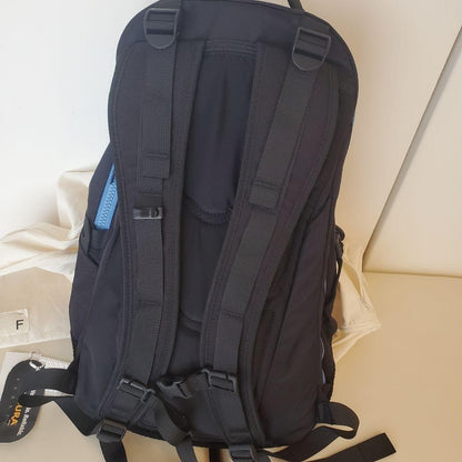 Visvim 20L Backpack Rucksack Black Nylon Suede Blue Zip Bag Rare Japan Used