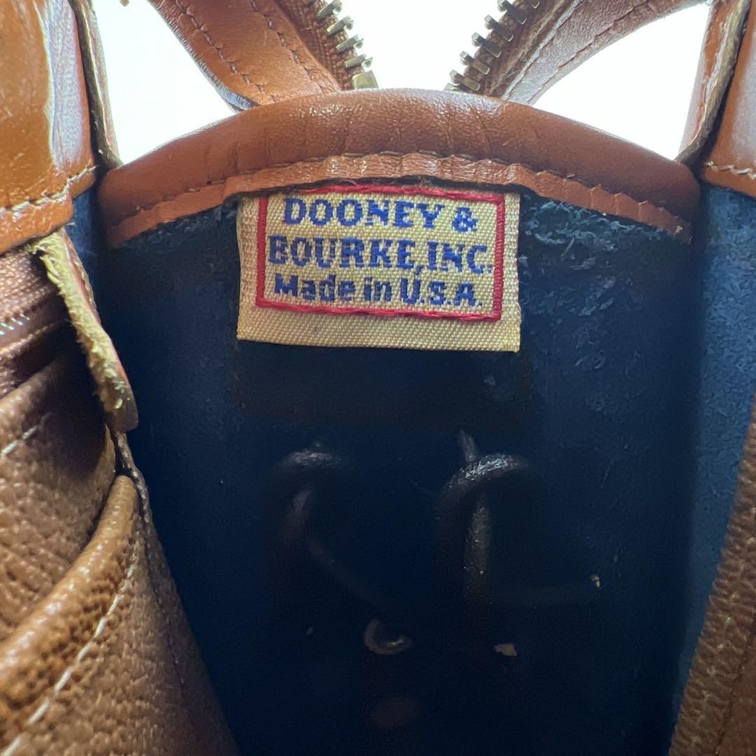"Dooney & Bourke Leather Tote Bag YJ202 8.7x12.6x3.9 Inch" /Used++