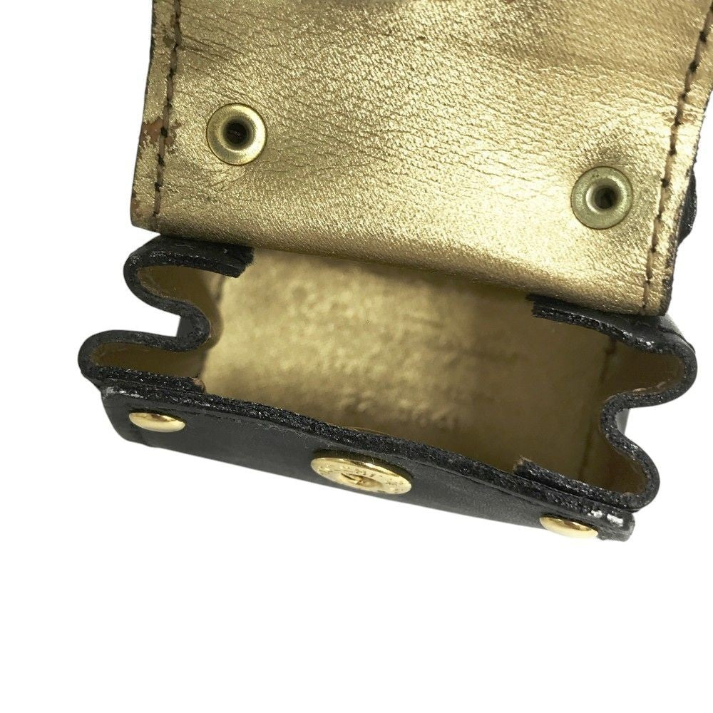 Salvatore Ferragamo 22-5641 Authentic Gancini Charm Key Ring Holder Gold W/Box