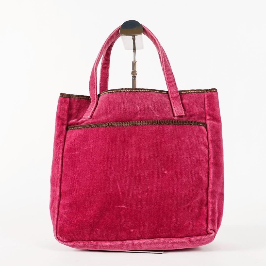 Anya Hindmarch Tote Bag Handbag Velour Red From Japan 136004K Authentic