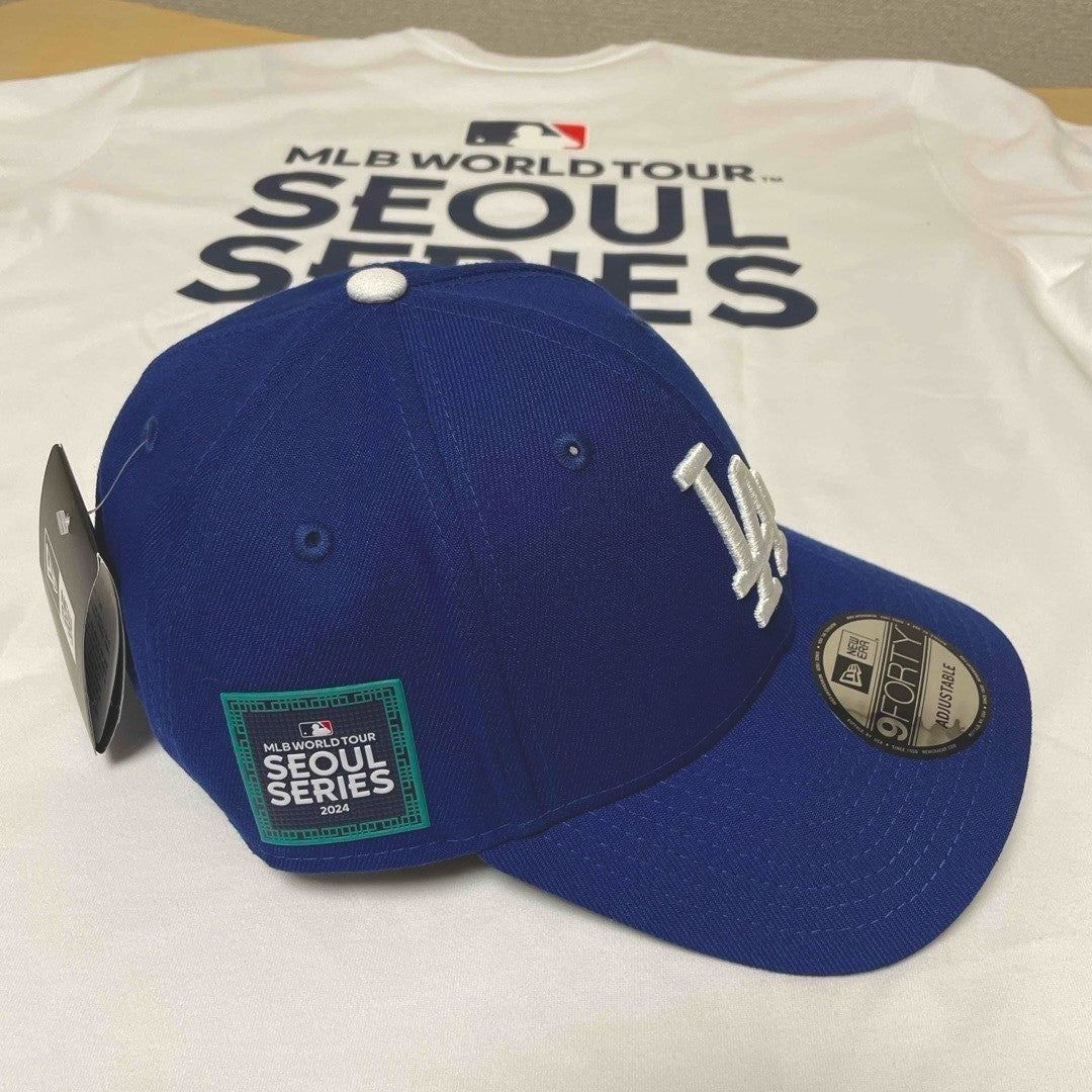 Era MLB Seoul Series T-Shirt Cap Set L.A Dodgers SD Padres White L