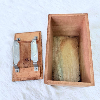 Showa Retro Toshiba Midget Iron with Wooden Box - Antique Collection