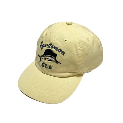 Ralph Lauren Men Hat Vintage Polo Sport Cotton Cap Marlin Embroidery Yellow Limi