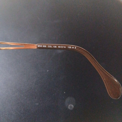 Cazal MOD 935 Gold Frame Sunglasses Stylish Design 63mm Lens Width
