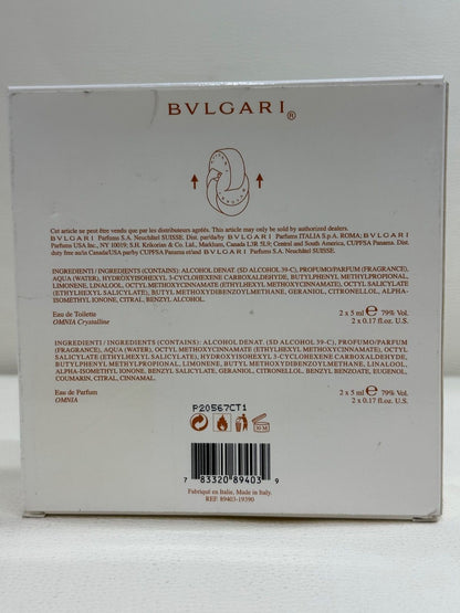NEW Bvlgari Omnia Miniature Set 4 pieces 5mL each perfume fragrance w/BOX Sealed