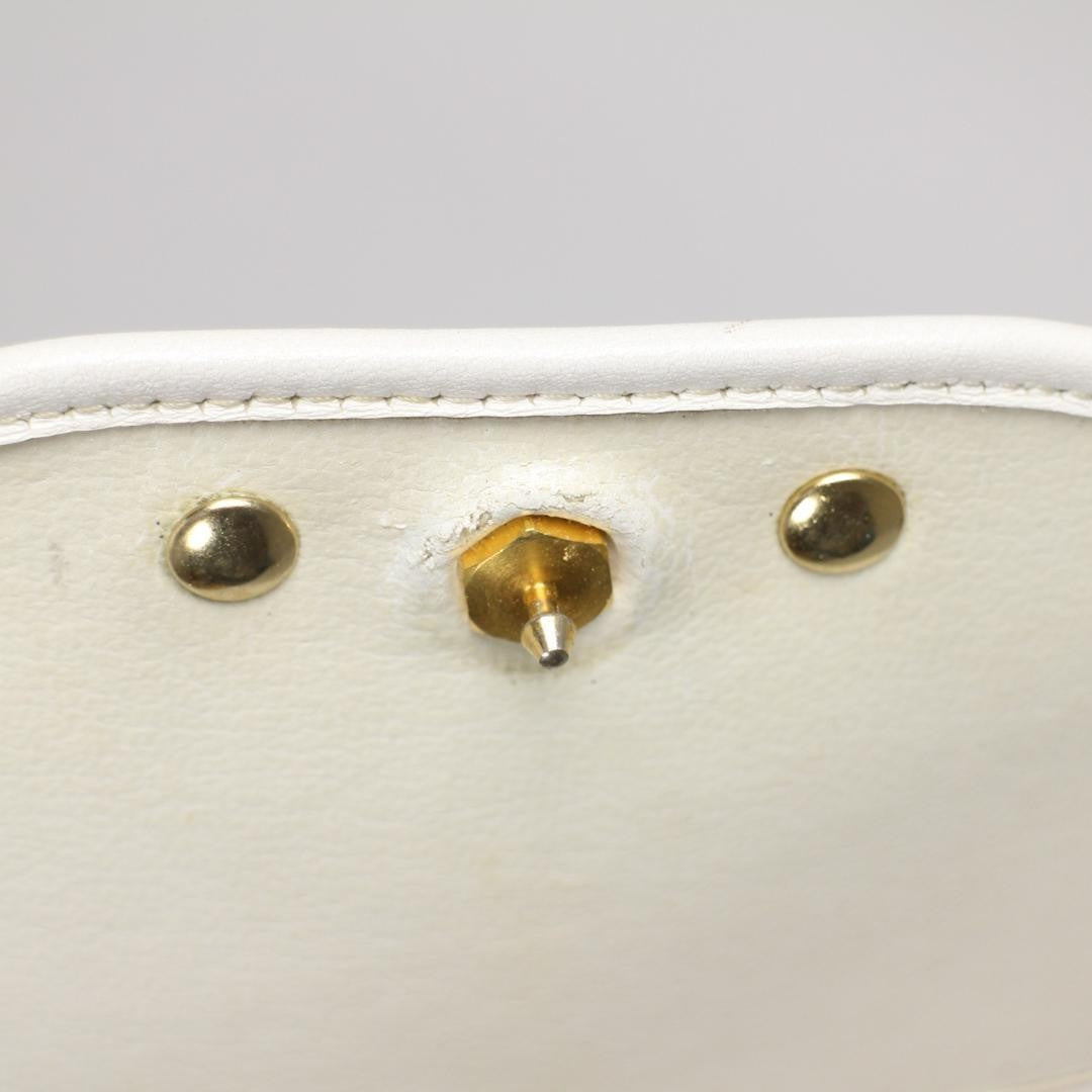 Christian Dior Clutch Bag Vintage Hook Broken White Authenticated USED