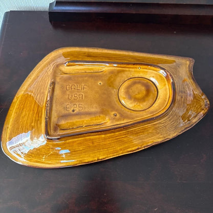 USA Vintage Mid Century Ashtray 60s 70s Ceramic Collectible Used
