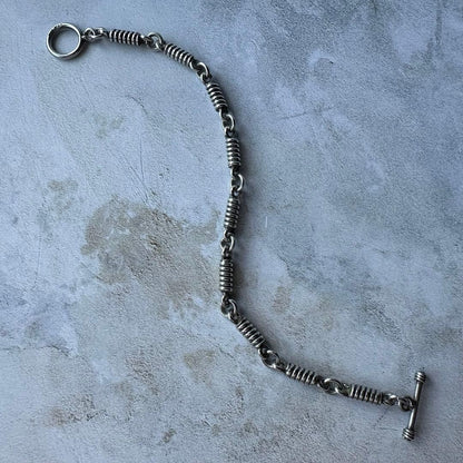 VINTAGE TAXCO Sterling Silver 925 Link Bracelet Boho Jewelry Unisex Men's Rare