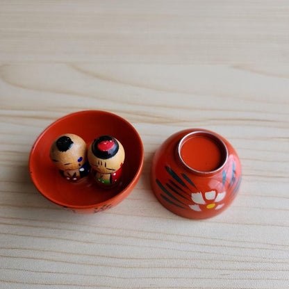 【Showa Retro】Small Souvenirs from About 64 Years Ago - 3 Items - Includes Tray