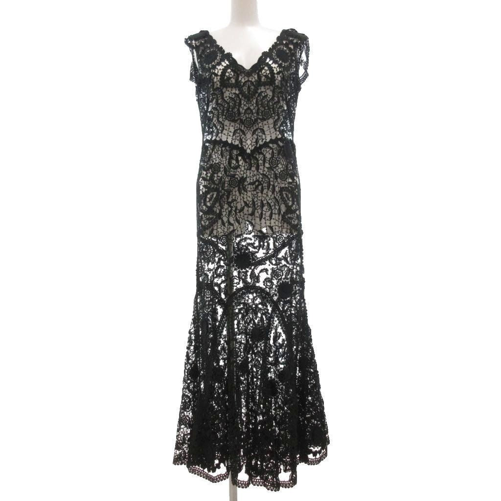 Double RL RRL total lace dress long sheer see-through 3 green UO Used 76eb27a80a