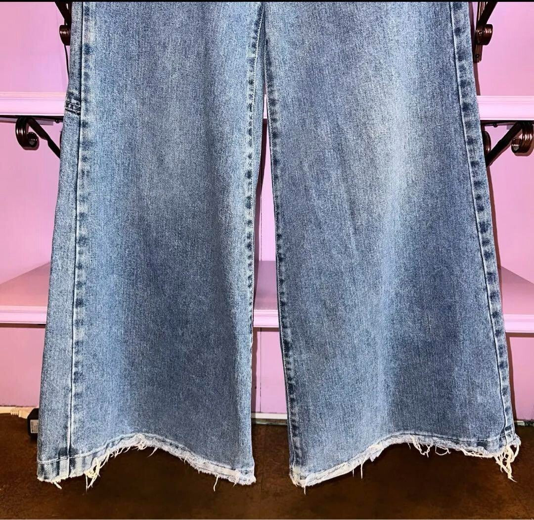 Vintage Rare 90s JNCO Jeans Buggy Yellow Logo Embroidery y2k RAVE Pants
