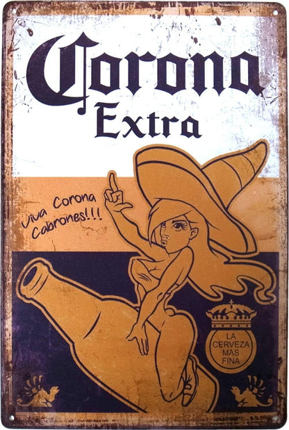 Tinplate signboard Ver.2 20cm×30cm Corona Extra Beer A4 size interior goods