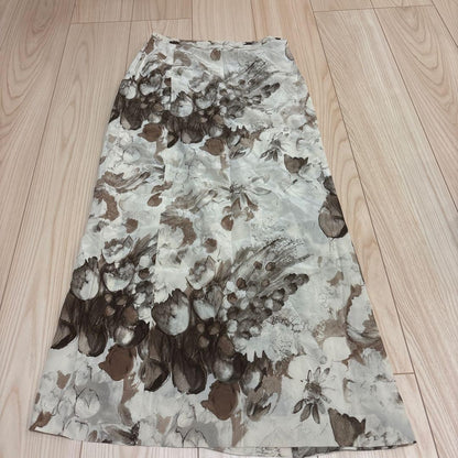 Margaret Howell Floral Flared Long Skirt Size 2 33 inches