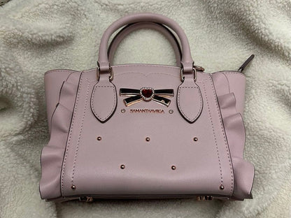 Samantha Vega Ribbon Studs Flatter Mini Shoulder Bag Pink