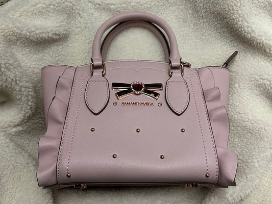Samantha Vega Ribbon Studs Flatter Mini Shoulder Bag Pink