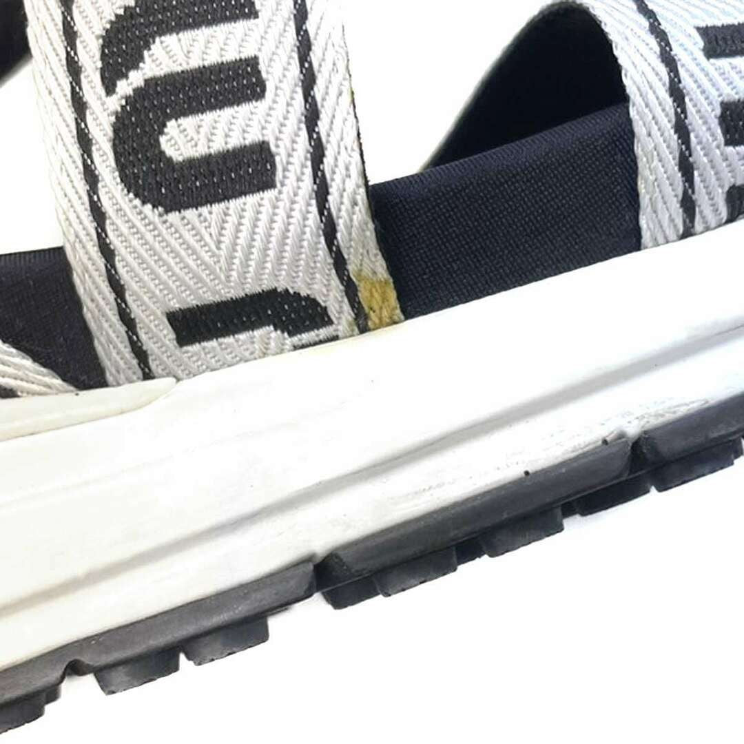 Miu Crystal Bijou Logo Strap Sport Sandals Black 35 1 2 Used MESC-0