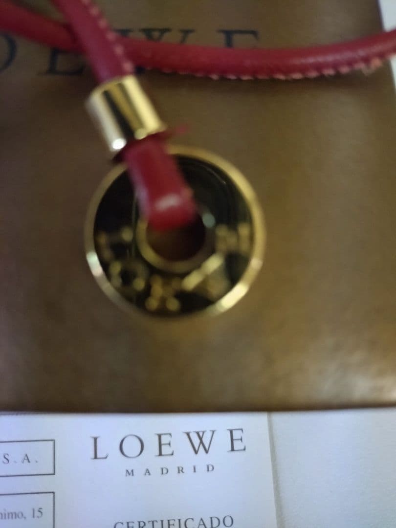 Loewe Women Accessory Red Leather Bracelet Limited Edition VHTF Elegant Style So