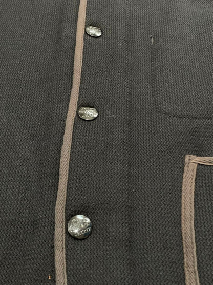 Freeman's No Collar Cardigan Beach Jacket in Browns Beach Cloth