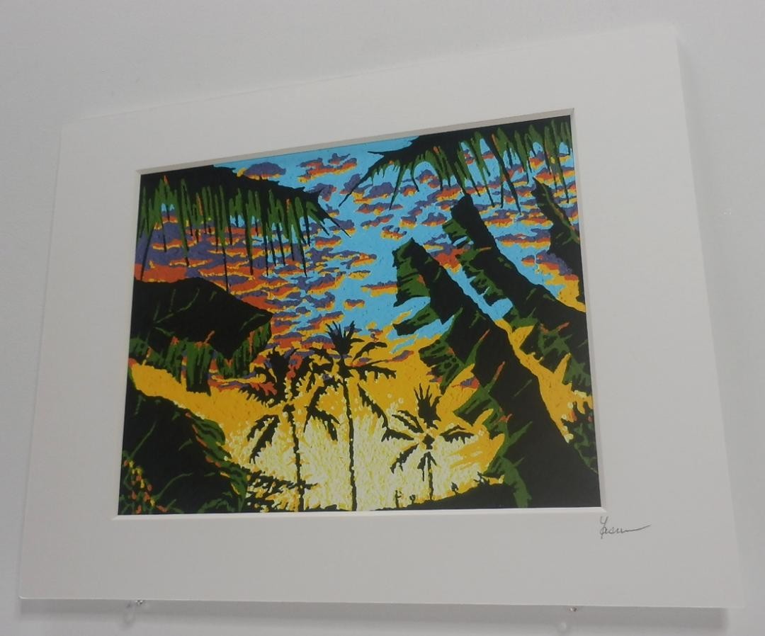 Hawaii Painting Replica Puamana Tropical Sunset Painting Poster