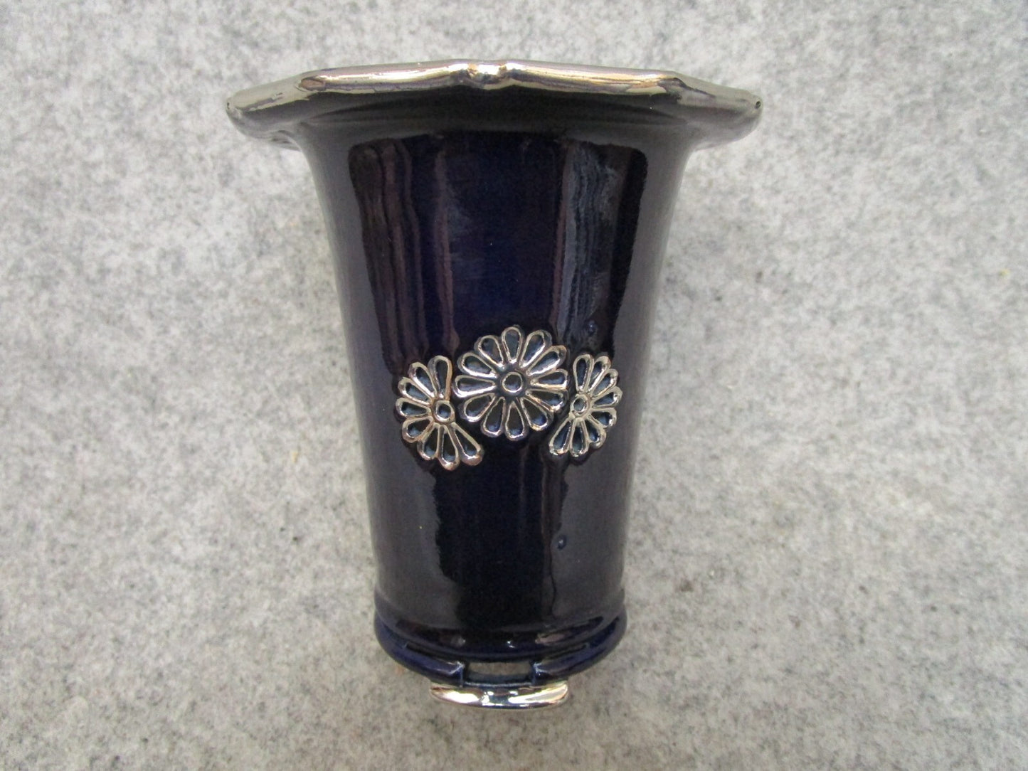 Japanese pot TENZAN work shop Lapis Lazuli Dragonfly SUKASHI